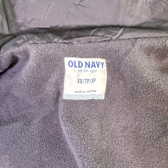 Old Navy Puffer Vest Womens XS Gray Fleece Lined Quilted Winter Layer Cozy F268 - Picture 5 of 9